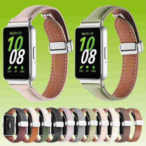 F�r Samsung Galaxy Fit 3 Leder Armband Litchi Textur magnetische Schnalle Schmal