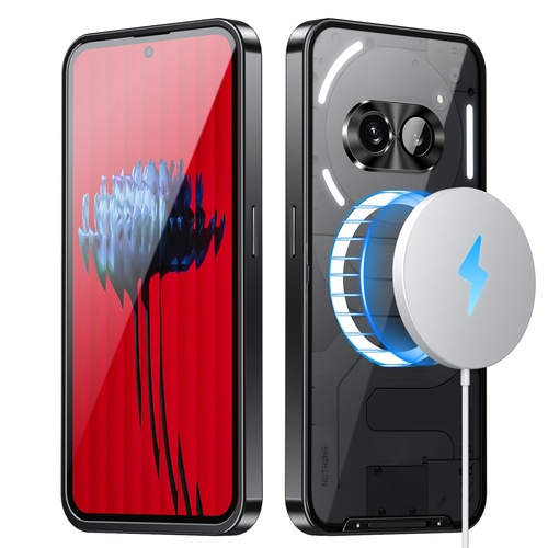 F�r Nothing Phone 2a / Plus Magsafe Metall Cover Schutz H�lle Schwarz