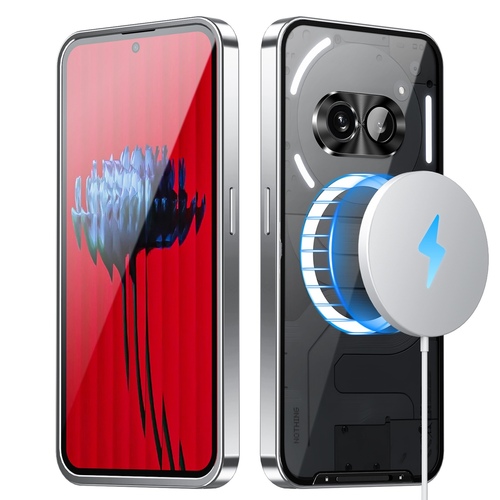 F�r Nothing Phone 2a / Plus Magsafe Metall Schutz Tasche H�lle Silber