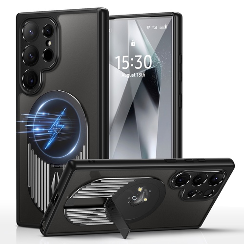 F�r Samsung Galaxy S24 Ultra MagSafe Hitzeableitende H�lle Halterung Schwarz