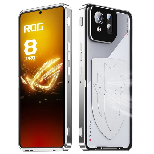 F�r Asus ROG Phone 8 / 8 Pro Hitzeableitende Metall Handyh�lle Silber