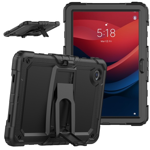 F�r Lenovo Tab M11 aufstellbare Silikon PC Hybrid Tasche mit Halterung