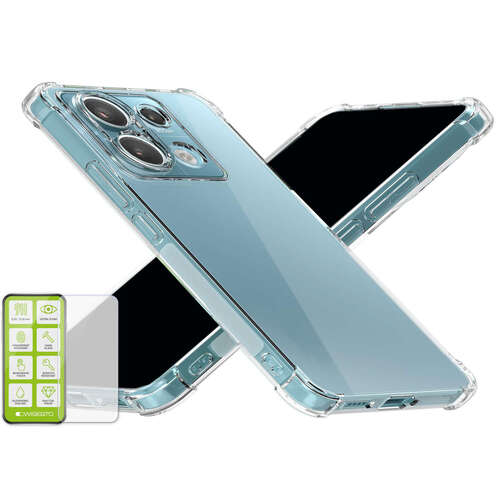 F�r Xiaomi Poco M6 Pro 4G Redmi Note 13 Pro 4G Schock TPU H�lle + Glas