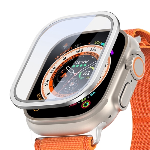 F�r Apple Watch Ultra 1 + 2 49mm Aluminiumlegierung H�lle + Hart Glas