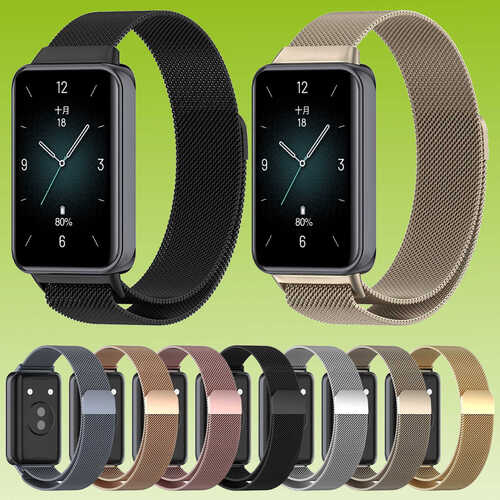 F�r Honor Band 9 Milan Metall Stahl Mesh Ersatz Armband mit Magnetverschluss