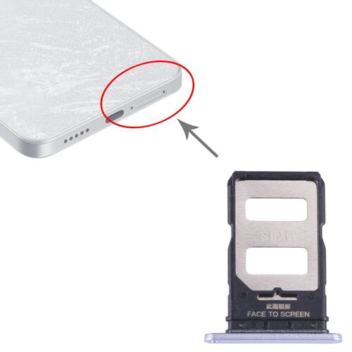 F�r Xiaomi Redmi Note 13 Pro Plus Dual SIM Karten Halter Ersatzteil Lila