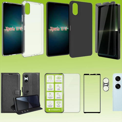 F�r Sony Xperia 10 VI Cover Handy Tasche Etuis TPU Hart Glas Panzer Folie AUSWAHL