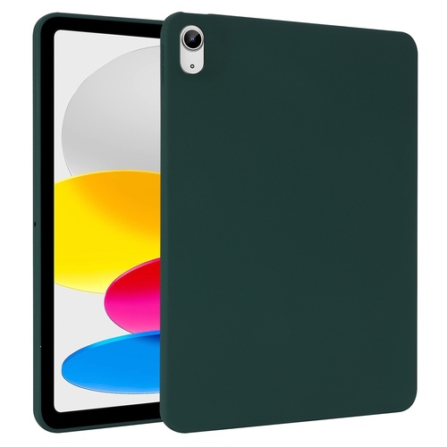 F�r Apple iPad 10.9 10. Gen 2022 TPU Silikon H�lle d�nn Dunkelgr�n