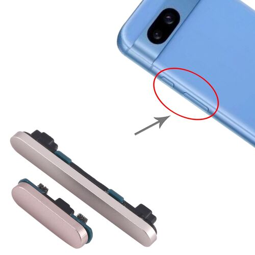 F�r Google Pixel 8A Power und Lautst�rke Tasten Button Ersatzteil Gold