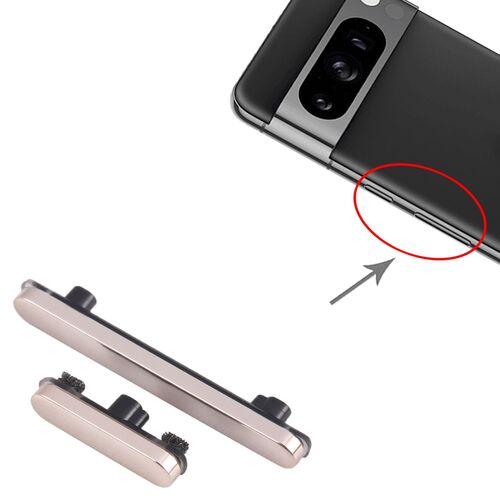 F�r Google Pixel 8 Pro Power und Lautst�rke Tasten Button Ersatzteil Gold