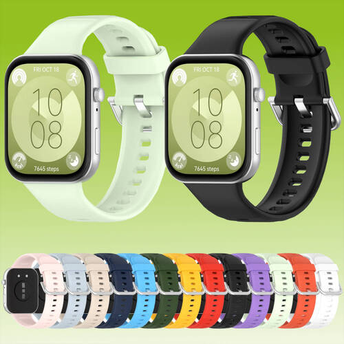 F�r Huawei Watch Fit 4 / 4 Pro / 3 hochwertige Sport Silikon Armband Smart Ersatz Arm Band