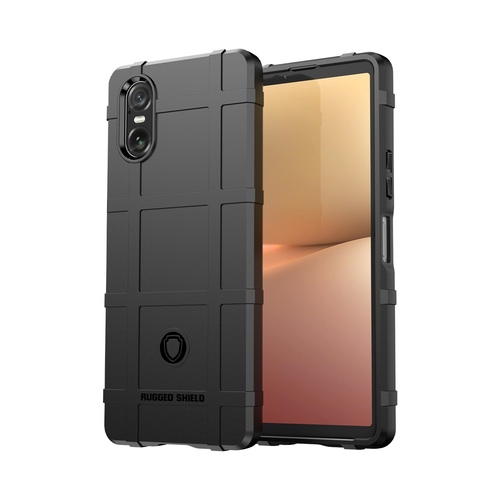 F�r Sony Xperia 10 VI Rugged Shield Schock TPU Schutz H�lle Schwarz