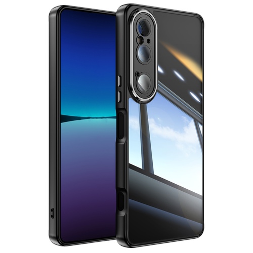 F�r Sony Xperia 1 VI Armor Hybrid Acryl TPU Schock Schutz H�lle Black