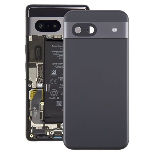 F�r Google Pixel 8a Akkudeckel Backcover mit Kamera Linse Ersatzteil Schwarz