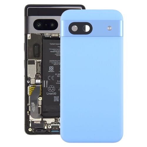 F�r Google Pixel 8a Akkudeckel Backcover mit Kamera Linse Ersatzteil Blau