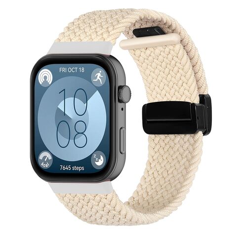 F�r Huawei Watch Fit 4 / 4 Pro / 3 Geflochten Sport Nylon Armband Smart Ersatz Magnetisch 