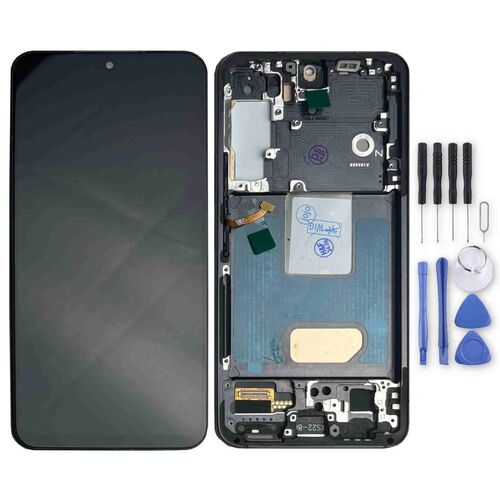 F�r Samsung Galaxy S22 Display Full TFT mit Rahmen Einheit Touch Ersatzteil Reparatur Schwarz