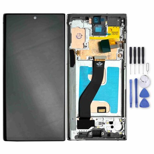 F�r Samsung Galaxy Note 10 Display Full TFT mit Rahmen Ersatzteil Reparatur Grau