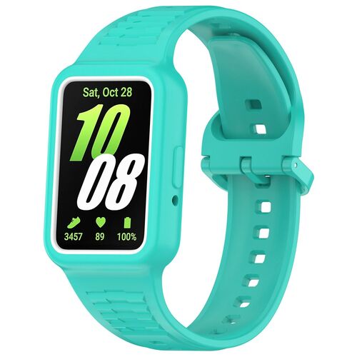 F�r Samsung Galaxy Fit 3 Silikon Band integriertem Geh�use T�rkis