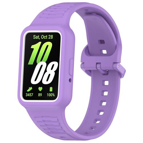 F�r Samsung Galaxy Fit 3 Silikon Armband mit integriertem Geh�use Ersatz Arm Band 