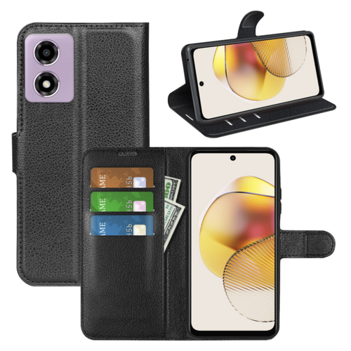 F�r Motorola Moto E14 / G04 G04S 4G / G24 4G Kunst-Leder Schutz H�lle