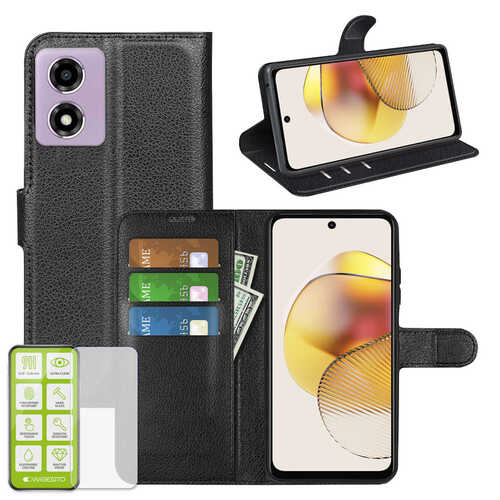 F�r Motorola Moto E14 / G04 4G / G04S 4G / G24 4G Tasche TPU Hart Glas AUSWAHL 