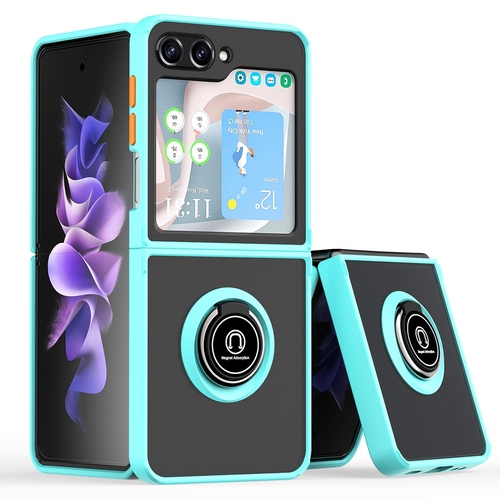 F�r Samsung Galaxy Z Flip7 FE / Flip6 Shadow TPU / PC H�lle Hellblau