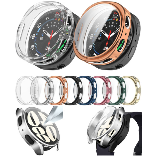 F�r Samsung Galaxy Watch 8 / 7 44mm + 40mm Full TPU Electroplated Schutz H�lle