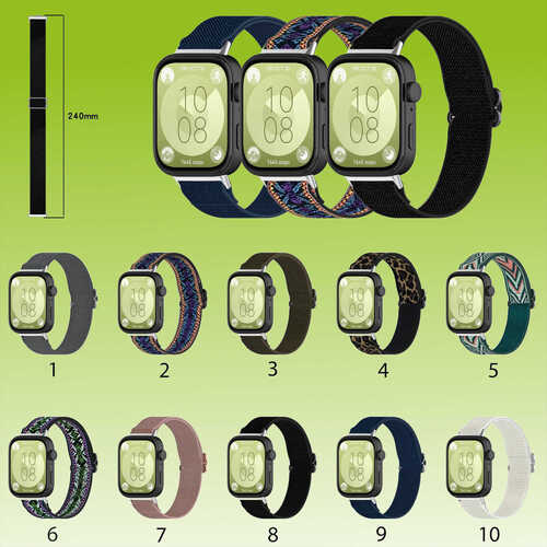 F�r Huawei Watch Fit 4 / 4 Pro / 3 Elastisches Design Stil Sport Nylon Arm Band Smart Ersatz