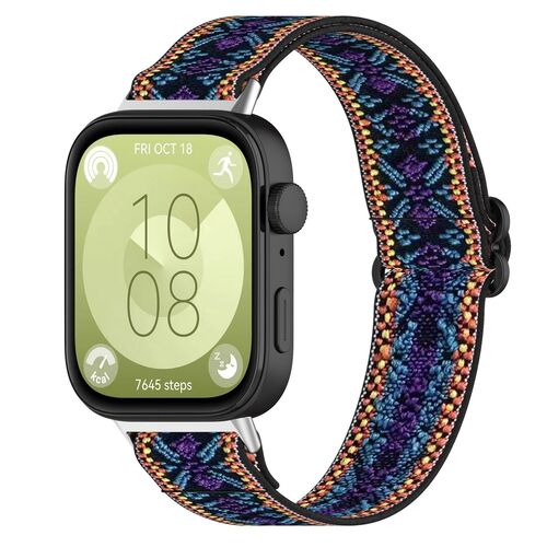 F�r Huawei Watch Fit 4 / 4 Pro / 3 Elastisches Design Stil Sport Nylon Arm Band Smart Ersatz 