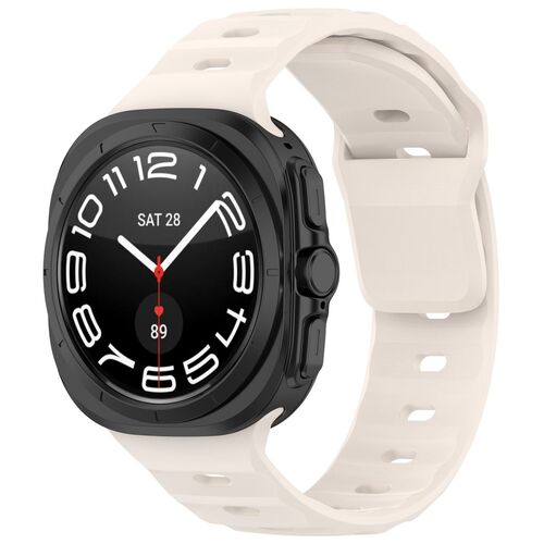 F�r Samsung Galaxy Watch Ultra 47mm Solid Color Silikon Sport Arm Band Ersatz 