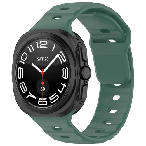 F�r Samsung Galaxy Watch Ultra 47mm Solid Color Silikon Sport Arm Band Ersatz 