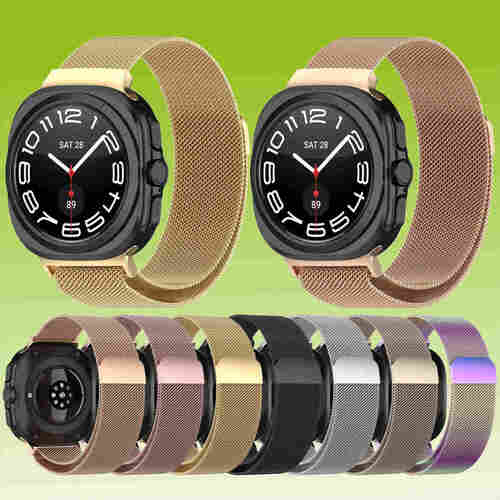 F�r Samsung Galaxy Watch Ultra 47mm Magnetisch Metall Stahl Mesh Ersatz Armband