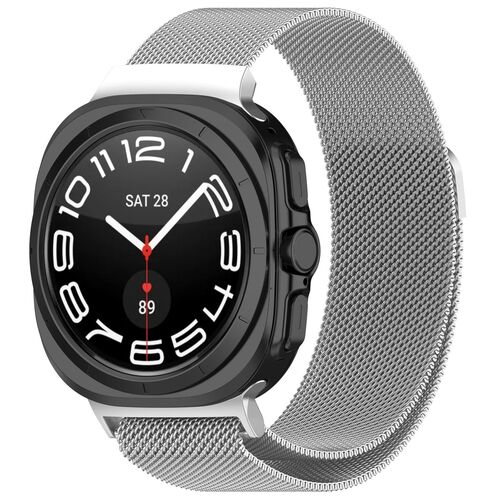 F�r Samsung Galaxy Watch Ultra 47mm Magnetisch Metall Stahl Mesh Ersatz Armband 