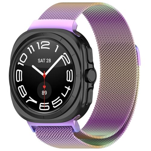 F�r Samsung Galaxy Watch Ultra 47mm Magnetisch Metall Stahl Mesh Ersatz Armband 