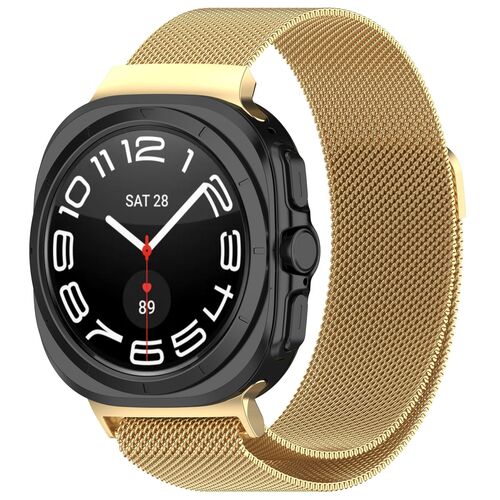 F�r Samsung Galaxy Watch Ultra 47mm Magnetisch Metall Stahl Mesh Ersatz Armband 