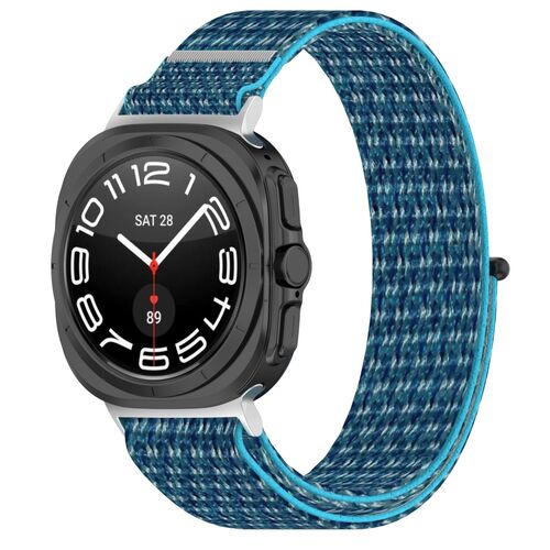 F�r Samsung Galaxy Watch Ultra 47mm Nylon Klettverschluss Arm Band M5