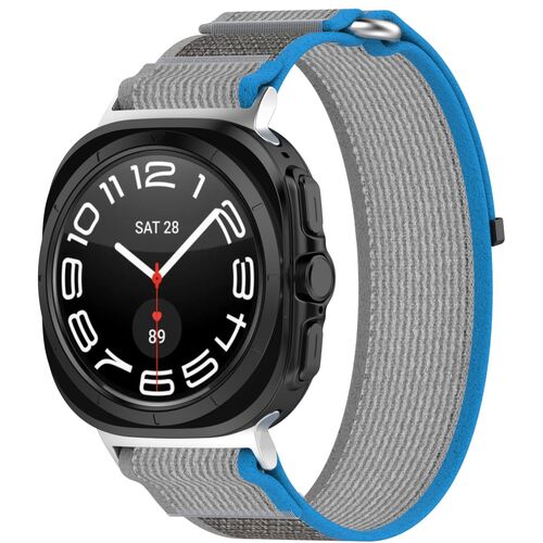 F�r Samsung Galaxy Watch Ultra 47mm Nylon Klettverschluss Arm Band M5