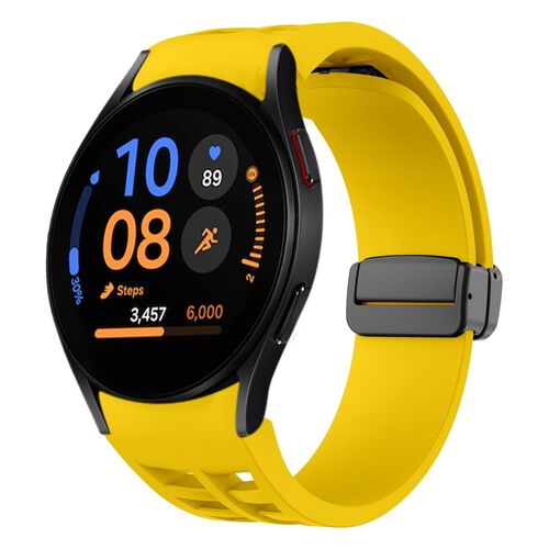 F�r Samsung Galaxy Watch FE / 6 / 5 / 4 40mm Silikon Armband Gelb