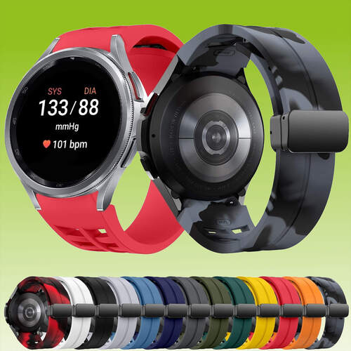 F�r Samsung Galaxy Watch FE / 6 / 5 / 4 40mm Silikon Magnetisch Schnalle Armband