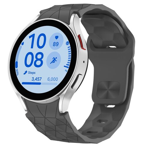 F�r Samsung Galaxy Watch FE / 6 / 5 / 4 40mm Silikon Arm Band Grau