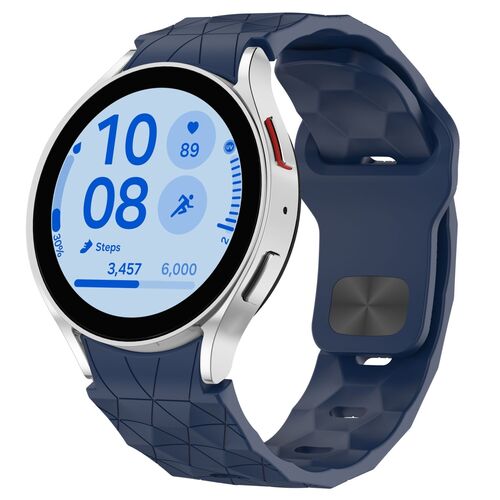 F�r Samsung Galaxy Watch FE / 6 / 5 / 4 40mm Silikon Arm Band D- Blau