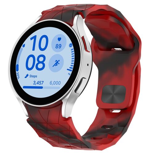 F�r Samsung Galaxy Watch FE / 6 / 5 / 4 40mm Silikon Fu�ball Design Arm Band 