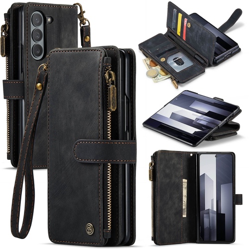 F�r Samsung Galaxy Z Fold6 Kunstleder Multifunktion Wallet Tasche Case