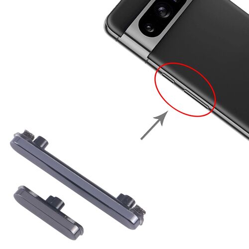 F�r Google Pixel 8 Pro Power und Lautst�rke Tasten Button Ersatzteil Schwarz