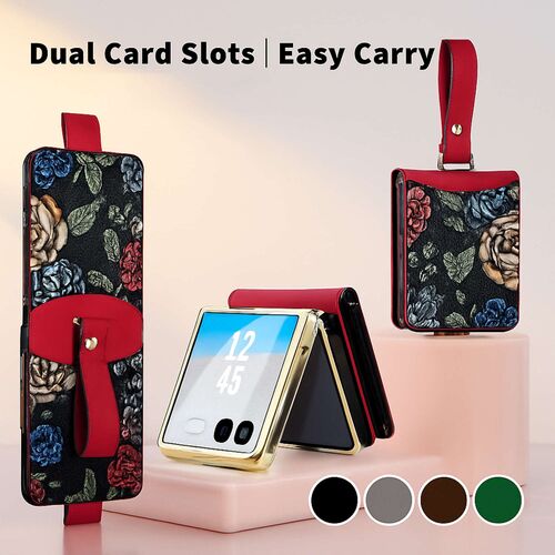 F�r Samsung Galaxy Z Flip 7 FE 6 5 Motiv H�lle Handschlaufe integriertem Glas