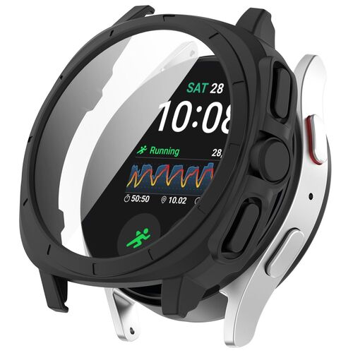 F�r Samsung Galaxy Watch 7 44 / 40mm Kunststoff Smart H�lle + Schutz Hart Glas 