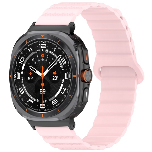 F�r Samsung Galaxy Watch Ultra 47mm Punktmuster Silikon Magnetisches Arm Band 