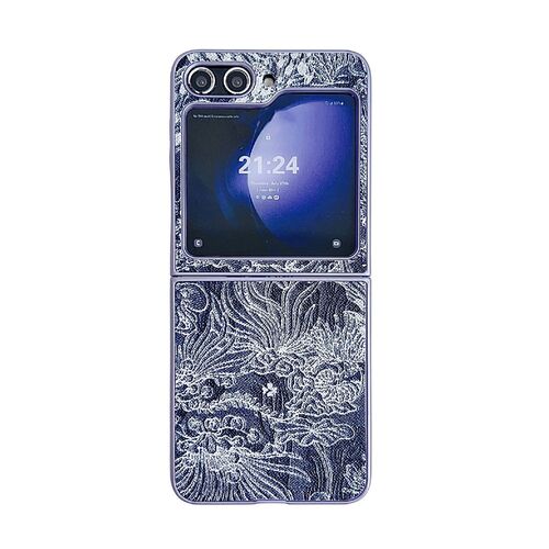 F�r Samsung Galaxy Z Flip7 FE / Flip6 5G Stick Design Kunststoff Schutz H�lle 