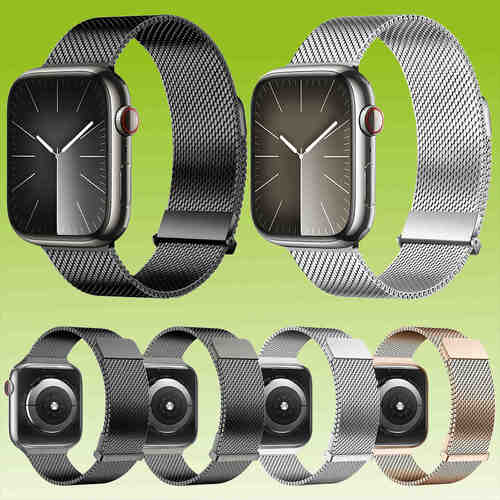 F�r Apple Watch SE 2023 44 / 40mm DUX DUCIS Milanese Pro Serie Edelstahl Armband